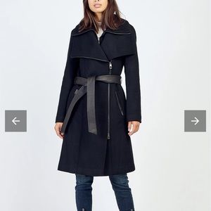 NWT Mackage Nori KR Black Wool Winter Coat XS